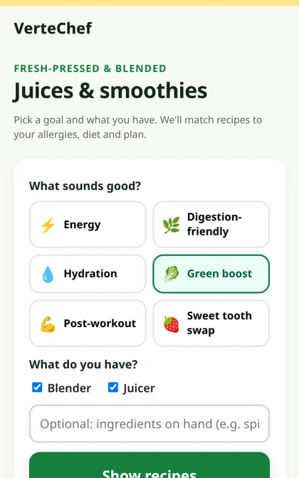 Juices and smoothies picker